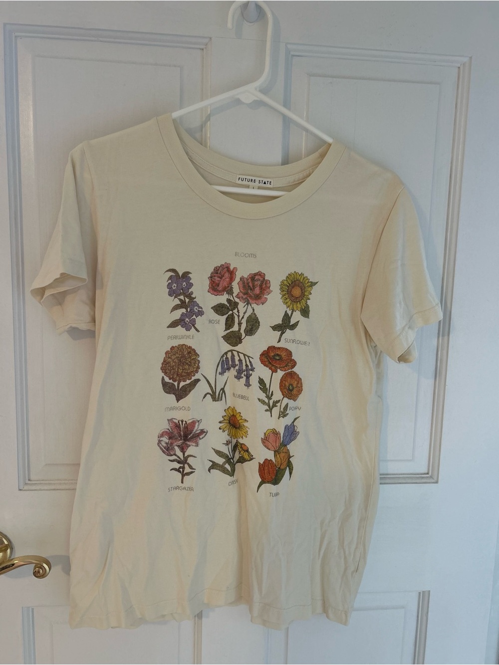 Cream Floral Graphic Tee